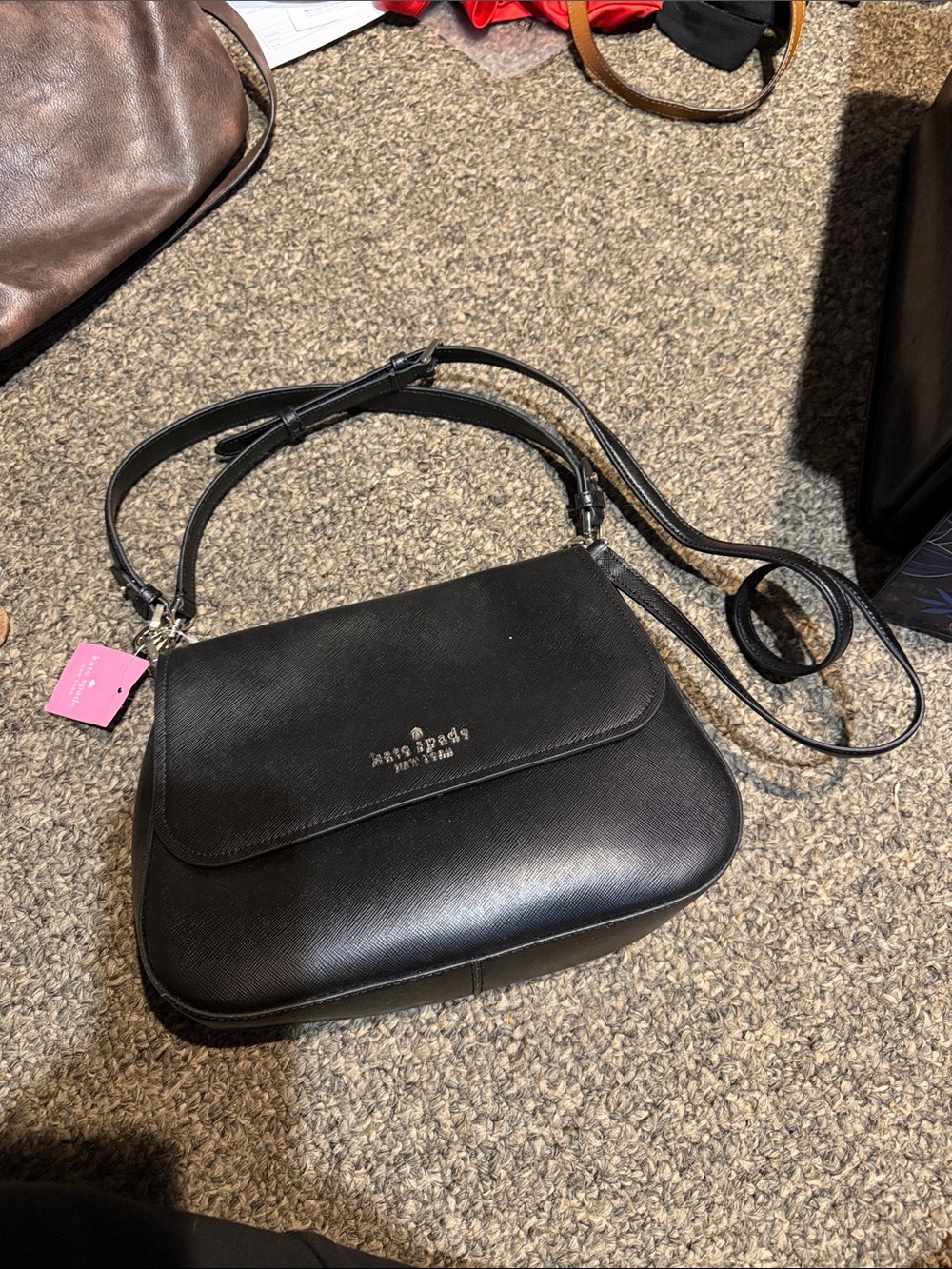 kate spade Black Saffiano Crossbody Bag